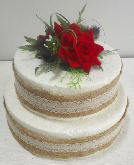 Red Rose & Thistle Cake Topper